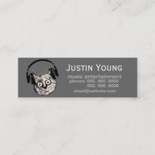 befordrings- dj/elektronisk musik mini visitkort