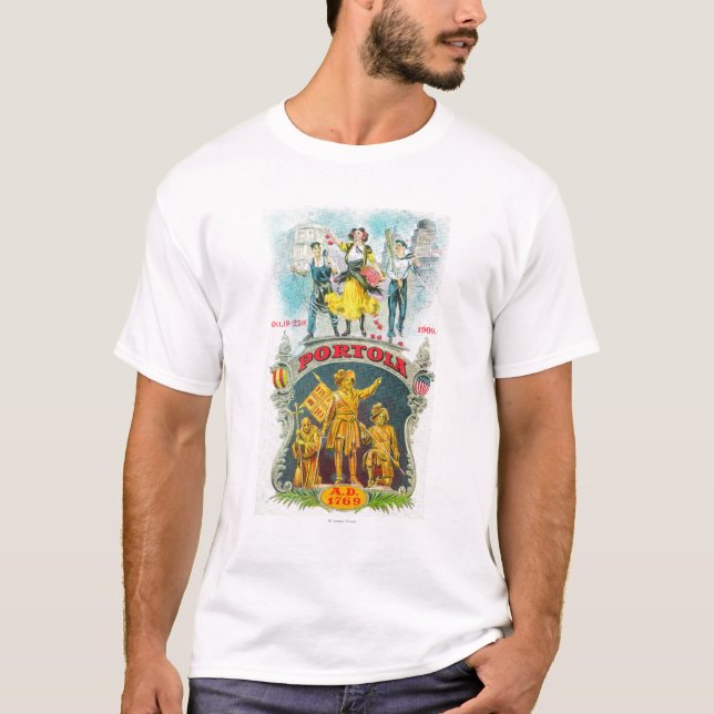 Befordrings- plats av den Portola festivalen Tee Shirt (Framsida)