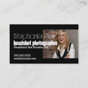 Befordrings- visitkort för Headshotfotograf Tidsbeställning Kort