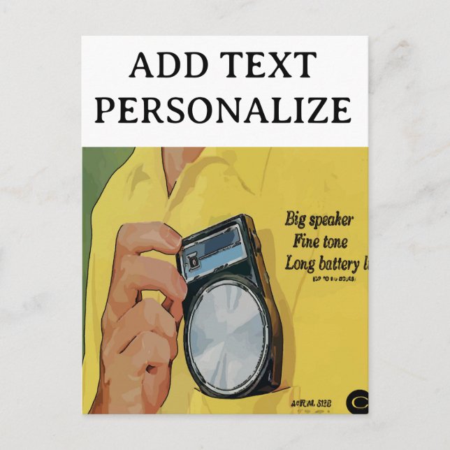 Before Cell Phone, Transistor Radios Vykort (Framsida)