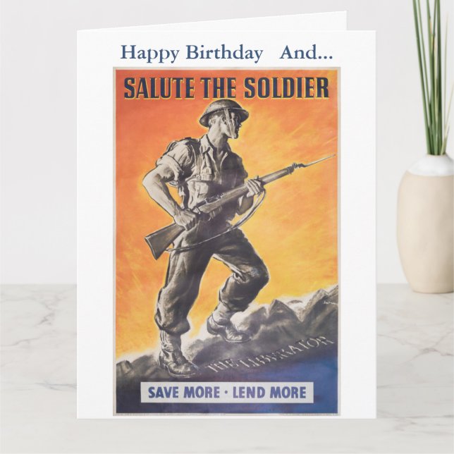 Befriaren. Nytryck av brittisk krigstidaaffisch. Kort (Framsida)