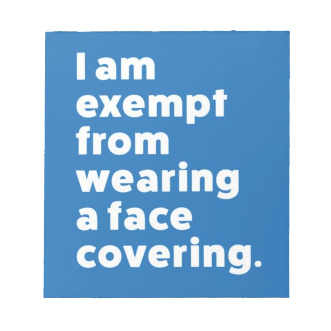 Befrielse från att ha ett Ansikte-täcke Anteckningsblock (Framsida)