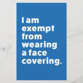 Befrielse från att ha ett Ansikte-täcke Brevpapper