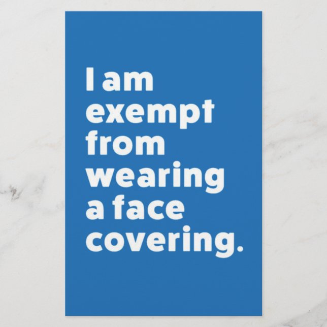 Befrielse från att ha ett Ansikte-täcke Brevpapper (Framsida)