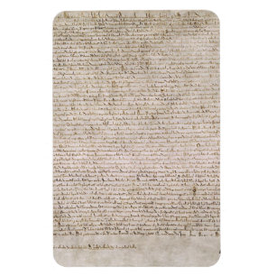 Befrielse från Magna Carta för 1215 bomullsmedle Magnet