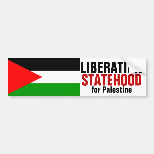 BEFRIELSE och STATEHOOD FÖR PALESTINA bumperstick Bildekal (Framsidan)