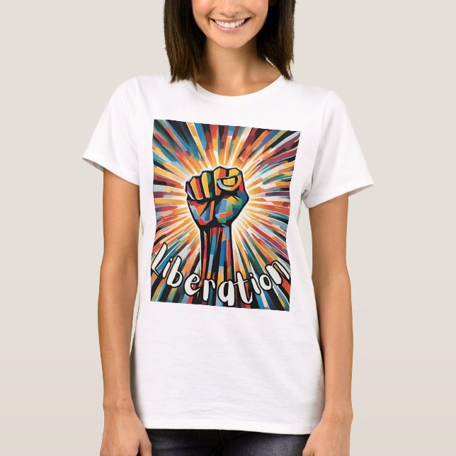 "Befrielse" T-Shirt – En Modig Symbol för Enighet (Framsida)