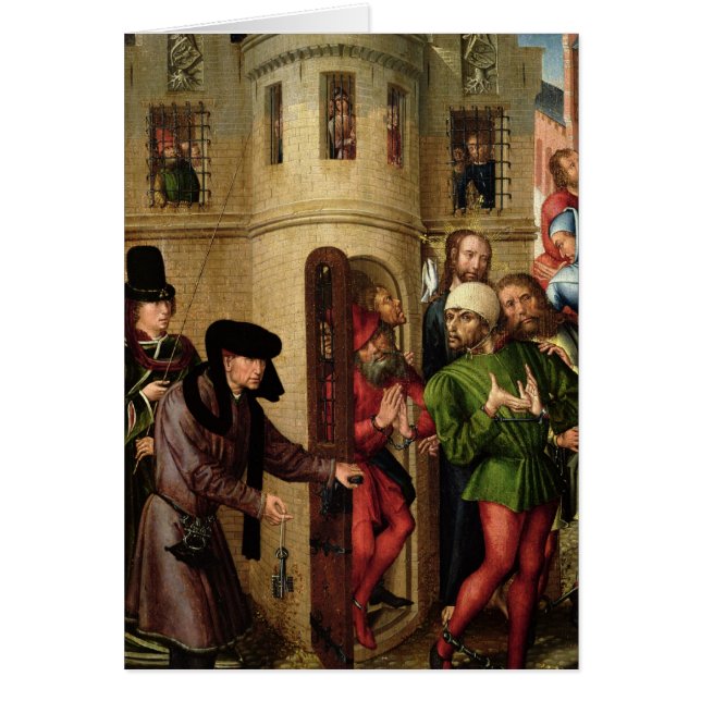 Befrielsen av fången, c.1470 hälsningskort (Framsidan)