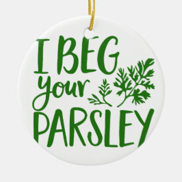 BEG DIUR PARSLEY JULGRANSPRYDNAD KERAMIK