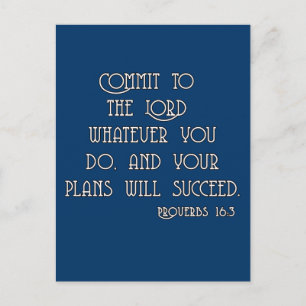 Begå till lorden Bibel Citering Tshirts Vykort