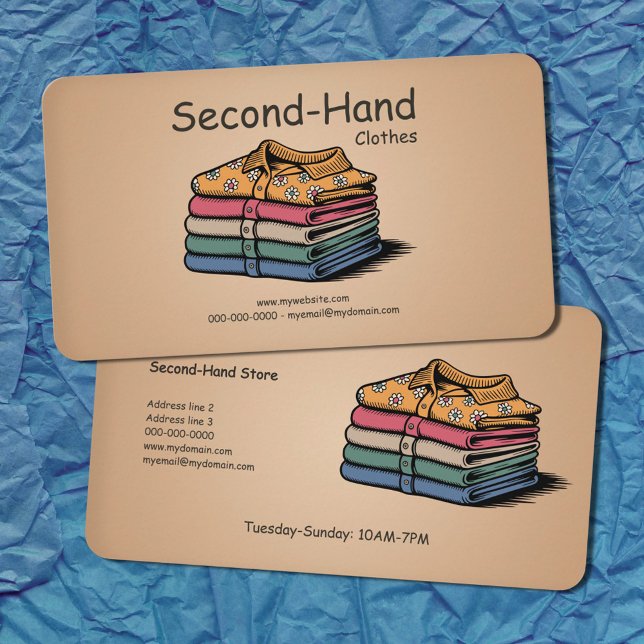 Begagnade Kläder Visitkort (Second-Hand Clothes Business Card)