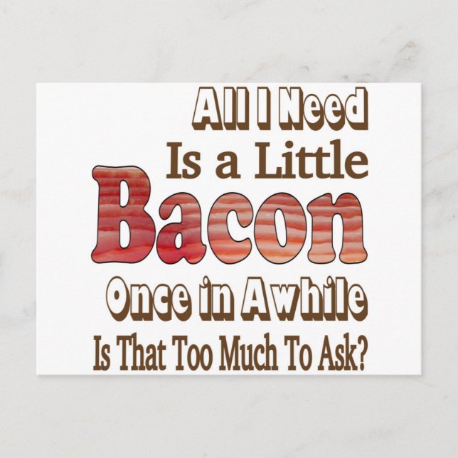 Begär om bacon vykort (Framsida)