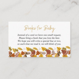 Begäran från Autumn Brown Hedgehog Baby Shower Bok Tilläggskort