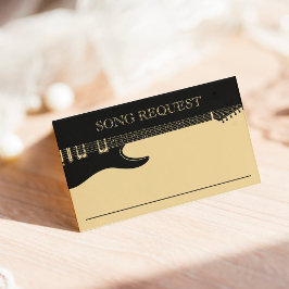 Begäran från Black & Guld Glitter Guitar Bröllop S Tilläggskort