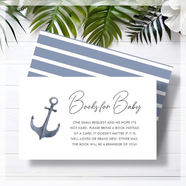 Begäran från Blue Boat Theter Baby Shower Bok Tilläggskort (Skapare uppladdad)