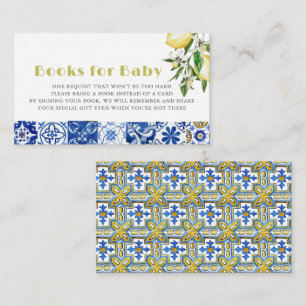 Begäran från Blue Tile Citrus Lemon Baby Shower Bo Tilläggskort