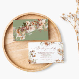 Begäran från Boho Blommigt Gender Neutral Bok Tilläggskort