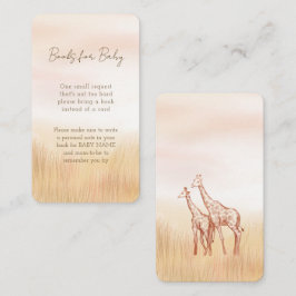 Begäran från Boho Safari Giraffe Baby Shower Bok Tilläggskort