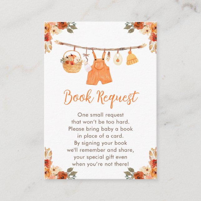 Begäran från Bok om om höstkläder, babybabykläder Tilläggskort (Framsida)