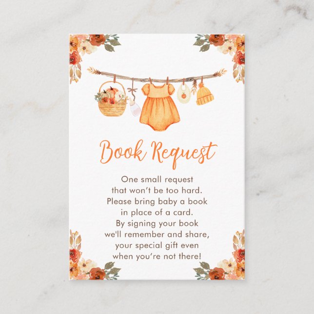 Begäran från Bok om om höstkläder Flickbarn med ba Tilläggskort (Framsida)