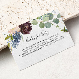 Begäran från Burgundy Blommigt Greenery Baby Showe Tilläggskort