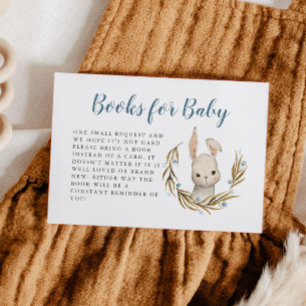 Begäran från Cute Bunny Woodland Blue Baby Shower Tilläggskort