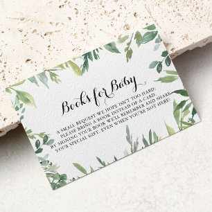 Begäran från elegant Tropical Grönt Baby Shower Bo Tilläggskort