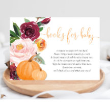 Begäran från Fall blommigt rosa burgundy babydusch