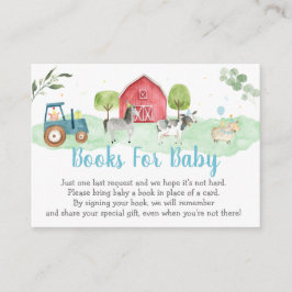 Begäran från Farm Greenery Baby Shower Bok Tilläggskort