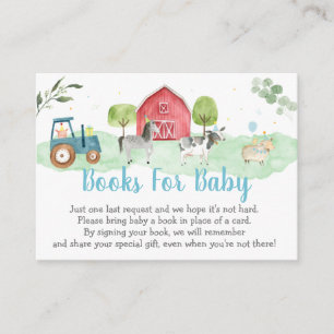 Begäran från Farm Greenery Baby Shower Bok Tilläggskort
