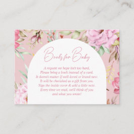 Begäran från Garden Rosa Blommigt Baby Bok Tilläggskort