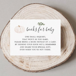 Begäran från Greenery Pumpkin Baby Shower Bok Tilläggskort