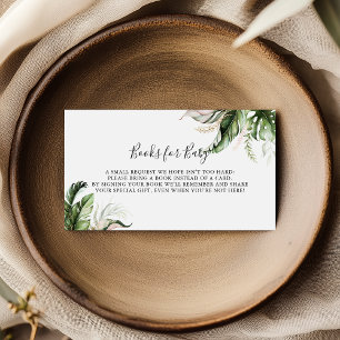 Begäran från Guld Tropical Greenery Baby Shower Bo Tilläggskort