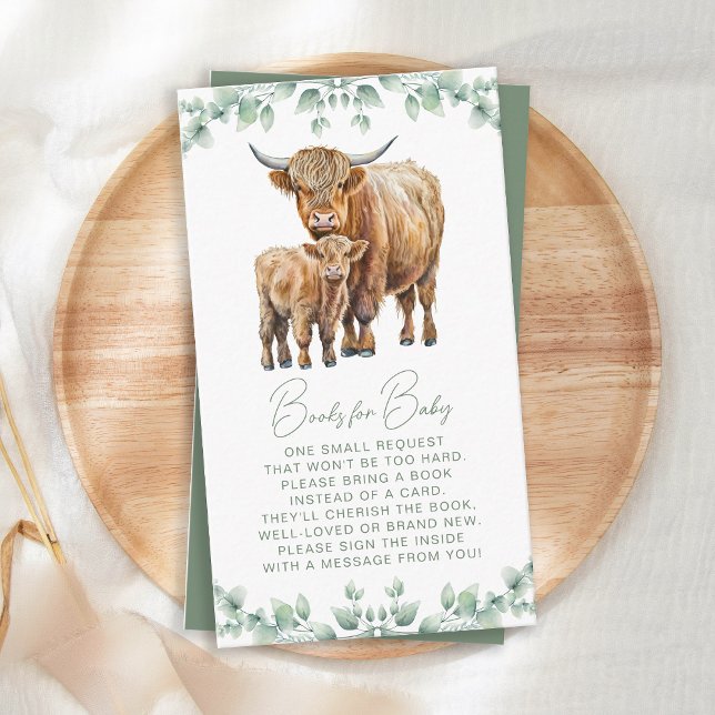 Begäran från Highland Cow Greenery Farm Animal Bok Tilläggskort (Skapare uppladdad)