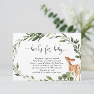 Begäran från hjort babydusch eucalyptus greenery b tilläggskort