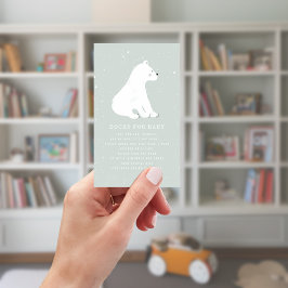 Begäran från polar Bear Winter Blue Baby Shower Bo Tilläggskort