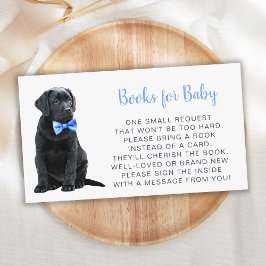 Begäran från Puppy Hund Baby Shower Blue Boy Bok Tilläggskort