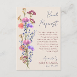 Begäran från Rustic Beige Acrylic Blommigt Bok Tilläggskort