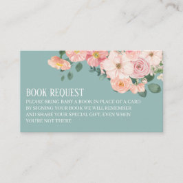 Begäran från Rustic blommigt Boho Chic Baby Shower Tilläggskort