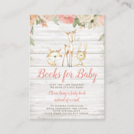 Begäran från Rustic Blommigt Woodland Animals Baby Tilläggskort