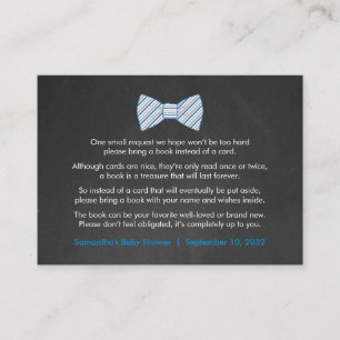 Begäran från Rustic Bowtie Bok / bokar för pojke Tilläggskort