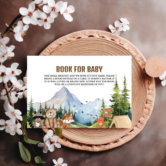 Begäran från Rustic Camping Äventyr Baby Shower Bo Tilläggskort (Skapare uppladdad)