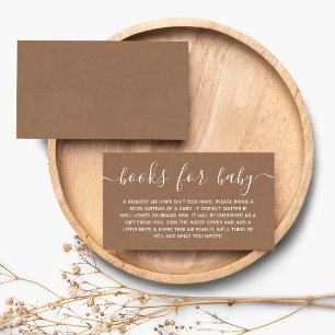 Begäran från Rustic Kraft Baby Shower Bok Tilläggskort