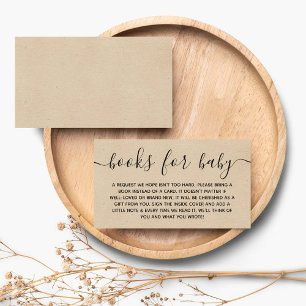 Begäran från Rustic Kraft Baby Shower Bok Tilläggskort