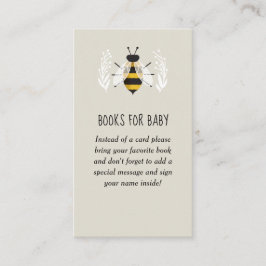 Begäran från Rustic Mamma till Bee Baby Shower Bok Tilläggskort