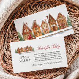 Begäran från Rustic Village Winter Baby Shower Bok Tilläggskort