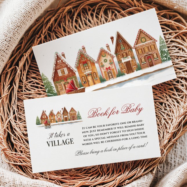 Begäran från Rustic Village Winter Baby Shower Bok Tilläggskort (Skapare uppladdad)