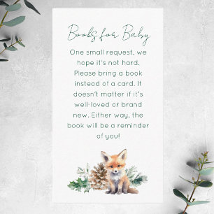 Begäran från Rustic Winter Woodland Baby Shower Bo Tilläggskort