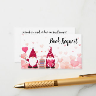 Begäran från Sweet Gnome Baby Shower Bok Tilläggskort