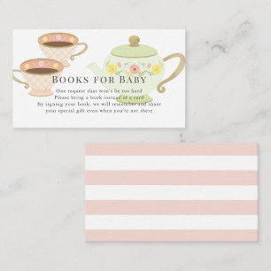 Begäran från Tea Pot & Kopp Tea Party Baby Shower Tilläggskort